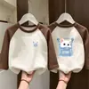Camiseta Base de Cuello Redondo para Niñas 2026 Nuevo Estilo Ropa Interior para Niños Medianos y Mayores Polar de Doble Cara Otoño/Invierno Camiseta con Parches Manga Larga