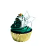 Decoración Creativa para Cupcakes Estilo Ins Transfronterizo Suministros para Fiestas Navideñas Marcado Láser Decoración para Pasteles