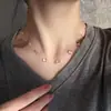 Colar Orvalho da Manhã Design de Nicho DIY Feito à Mão Cristal Transparente Contas Corrente de Pescoço Moda Contas Suspensas Corrente Clavicular