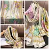 Bufanda de Seda Brocada Estilo Nuevo 2025 para Mujer, Primavera y Otoño, Elegante Versión Coreana, Bufanda de Seda Versátil de Hangzhou y Chal