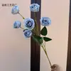Flor Artificial Exquisita de Rosa de 6 Cabezas del Fabricante Boda Transfronteriza Exterior Decoración del Hogar Arreglo de Exhibición Flor Artificial