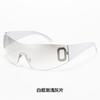 Nuevas gafas de sol de una pieza sin montura palabra D y2g de una pieza retro simples de alta calidad personalizadas transfronterizas