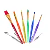 Combinación Transfronteriza 6 Cepillos de Pelo de Nylon Pluma Acuarela Pincel de Dibujo Línea Fina Arte DIY Set de Pinceles de Óleo Fabricante Mayorista
