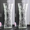 Vaso Grande Espessado Vidro Transparente Enfeites para Sala de Estar Plantas Hidropônicas Bambu Rico Lírio Flor Seca Vaso de Cerâmica