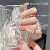 Decoraciones para Uñas de Aleación en Forma de Media Luna Estilo Francés, Colgante de Mariposa Hueca Tridimensional, Uñas Portátiles DIY de Alta Gama con Accesorios de Pedrería Grandes