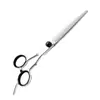 Tesoura de Corte de Cabelo Dividida de Aço Inoxidável com Cauda Inclinada de Parafuso Azul de 6,0 polegadas Ferramentas de Cabeleireiro Tesoura Desbaste Tesoura de Corte de Cabelo