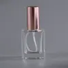 Botella de vidrio transparente personalizada de 10 ml dh562 botella pequeña de recarga de perfume botella con atomizador botella de aceite esencial botella de esmalte de uñas