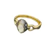 Pulsera Nueva de Perlas Naturales con Forma Barroca Moda Elegante Europea y Americana Pulsera de Piedra Cruda de Diamante Checo Galvanizado de Color Ecológico