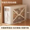Caja de almacenamiento de algodón y lino estrecha y larga, organizador plegable de tela para el hogar, especializado para organizar y almacenar edredones y ropa
