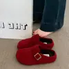 Mules de mujer sin cordones estilo Birkenstock de suela gruesa que aumentan la altura, colección otoño/invierno 2026, mules con forro de felpa