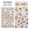 Pegatina para Uñas Ruyi de Caqui de Otoño Relieve 5D Hoja de Arce Tridimensional Caqui Pegatina para Arte de Uñas DIY Accesorios Estilo Hg