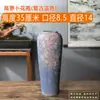 Jarrón de Cerámica Jingdezhen de 35CM Estilo Retro Decoración del Hogar-Estilo Silencioso Jarrón de Flores con Sauce Plateado Jarrón Hidropónico