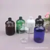 Tampa de alumínio marrom garrafa curta e robusta 280ml garrafa transparente para loção aquosa garrafa de álcool em gel garrafa de detergente de lavanderia garrafa de shampoo garrafa para iscas de pesca
