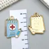 Equipo Médico Gorro de Enfermera Termómetro Jeringa Gota de Aceite Aleación Accesorios para Joyería DIY Collar con Llave Pulsera Colgante