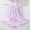 Lenço de Seda Liso 90cm, Lenço Quadrado Grande de Cor Única, Protetor Solar de Seda Sintética, Lenço Quadrado de Cetim Brilhante, Xale, Feito Sob Medida