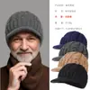 Gorras de Invierno para Hombre de Punto Cálido a Través de la Frontera, Gorras de Pato para Exteriores Resistentes al Frío, Gorras de Lana con Protección para los Oídos para Ciclismo