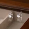 Brincos de Clipe Elegantes Casuais com Zircônia para Homens e Mulheres Estilo Coreano Luxo Acessível Design de Nicho Estilo Cool Brincos de Verão para Estudantes Sem Furos