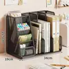 Estante Metálico para Archivos de Oficina Caja de Almacenamiento de Archivos Multicapa Estantería Vertical para Libros Estante de Almacenamiento de Datos para Papelería de Escritorio
