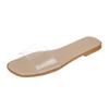 Sandalias de Moda 2020 para Mujer Estilo Hada Celebridad de Internet Sandalias de Tacón Bajo Verano Chanclas de Tira Transparente de Una Sola Línea