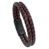 Joyería de Moda Popular Europea y Americana, Pulsera Trenzada de Cuero Retro Simple, Joyería de Moda, Pulsera Personalizada con Hebilla Magnética