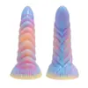 Coleção Grande de Plug Anal Luminoso de Cor Mista Silicone Líquido Macio Brinquedos Sexy para a Parte de Trás Masturbação Adulta Masculina e Feminina Suprimentos