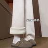 Shanli Dadi [Tienda] Pantalones de Arroz Glutinoso de Lana de Cordero para Mujer Otoño e Invierno Nuevos Engrosados Engrosados Pantalones de Algodón Casual Suave Cerosos
