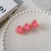 Pinza para el cabello rosa jelly amor flequillo pinza tamaño pequeño clip lateral lazo cuerda para el cabello banda para el cabello lindos accesorios para el cabello venta al por mayor