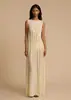 Novo estilo ins temperamento nobre retrô elegante feminino sem mangas transparente franzido slim fit vestido longo