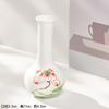 Shumen Blanco Cerámica China Pintado a Mano Jarrón Arte Mesa de Té Escritorio Decoración para el Hogar Sala de Exposiciones Adornos Chinos Flor