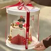 Caja Transparente Redonda para Pastel de Cumpleaños 668810 10 pulgadas Altura Aumentada Empaque para Hornear Caja Redonda para Pastel