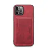 Denior es Adecuado para iPhone15Promax Imitación Cuero Retro 14 Funda para Teléfono Móvil 15Plus Portatarjetas Funda de Cuero 13Mini