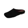 Mocasines retro únicos de punta cuadrada con estampado de leopardo estilo Birkenstock para mujer, nuevas sandalias perezosas de verano sin cordones