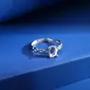 Anillo Sencillo Personalizado de Plata de Ley S925 Sin Circonita para Mujer Sin Incrustaciones Sencillo de Cuatro Garras Ovalado 5*7mm