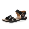 Sandálias de cunha femininas plus size, estilo novo outono 2026, europeias e americanas, com velcro, sapatos de praia modernos de sola grossa para uso ao ar livre