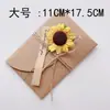 Tarjeta de Felicitación de Papel Kraft Retro con Flores Secas Creativa Simple DIY Cumpleaños Día de la Mujer Día de la Madre Tarjetas de Bendición