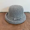 Sombrero de Lana de Ala Enrollada con Lazo de Gama Alta para Mujer, Sombrero de Pescador Retro Francés de Otoño e Invierno, Estilo Elegante y Noble Femenino