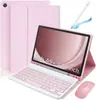 Adecuado para Samsung Taba9Plus Teclado Bluetooth Retroiluminado de Colores y Set de Ratón A11+ Ranura para Lápiz Funda de Cuero Funda S10Lite
