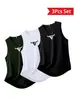 Camisa de Basquete Americana Masculina Secagem Rápida Estampada Roupa de Treino Verão Jersey Esportivo Top Sem Manga para Homem