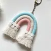 Tela Estilo Étnico Borla Colgante Arcoíris Colgante Pendientes Hechos a Mano DIY Colgante Llavero Accesorios Colgantes