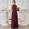 Vestido Largo Casual de Manga Larga Ajustado para Mujer Estilo Estación Europea y Americana Puro y Sexy con Tirantes Color Sólido Ajustado con Drapeado en Cadera Negro