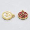 Colgante Chapado en Oro de los Cinco Dioses de la Riqueza con Diseño de Goteo de Aceite, Accesorios para Joyería DIY al por Mayor, Collar Nuevo de Estilo Chino