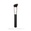 Novo pincel de blush com cabo de plástico único tubo europeu cabeça oblíqua plana cerdas de fibra pincel de maquiagem ferramentas de maquiagem de beleza fábrica