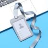 Set de Tarjetas Transparentes de Doble Cara Cuerda para Colgar Set de Tarjeta de Permiso de Trabajo Set de ID Tarjeta de Pecho Set de Tarjeta de Estudiante Tarjeta de Autobús Tarjeta de Personal Tarjeta Escolar