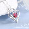 Regalo del Día de San Valentín Estilo Coreano Hermoso Amor Diamante Rojo Joyería de Plata Esterlina de Lujo para Mujer Diseño Caliente