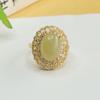 Anillo de Jade Hetian Natural Aiyu Anillo de Jade Agua Clara Anillo con Diamantes Completos Venta al por Mayor de Fábrica y Entrega S3121702