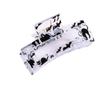 Viento Navidad Halloween 8-5 Cuadrado Transparente Impreso Pinza de Agarre Pinza de Tiburón Placa para la Parte Trasera de la Cabeza Cabello Horquilla Práctica para Mujer