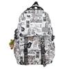 Mochila de gran capacidad graffiti moderna estudiante viaje computadora femenina pareja caricatura mochila niños estudiante de secundaria mochila