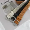 Moda Coreana Feminina Fivela Redonda Corda de Cera Trançada Ilhós Cinto de Cintura Pequeno Cinto de Couro Decorativo Tendência Retrô Literário Dropshipping