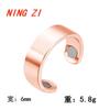 Pulsera Magnética Brillante Transfronteriza de Amazon Europea y Americana Abierta Electrochapada Oro Rosa Pulsera para Pareja Pulseras Simples para Hombre y Mujer