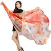 Toalha de Praia Super Grande Protetor Solar de Chiffon Lenço Fino Estampado de Primavera e Outono Lenço de Seda Imitada Xale Versátil Explosões de Barraca